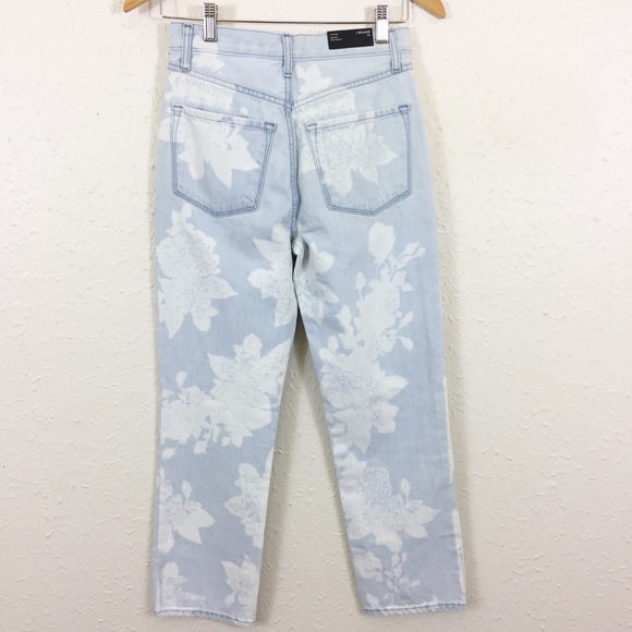 J Brand Wynne Powder Floral High-Rise Crop Jeans - Picture 2 of 4